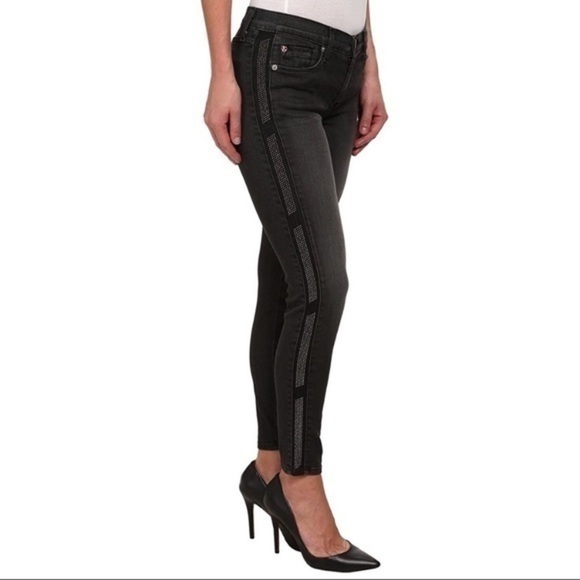 Hudson • Studded Luna Crop Super Skinny Jeans - Picture 1 of 9